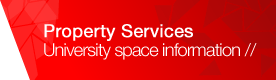 Property Services University space information masthead text
